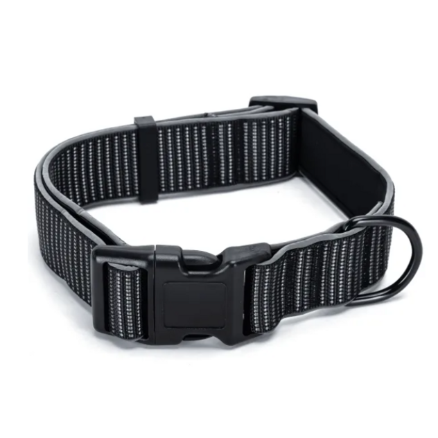 reflexný obojok čierny 4 cm-